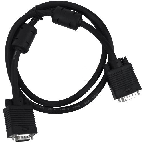Кабель VGA - VGA штекер HDB15pin - штекер HDB15pin, з фільтрами, діам.-9мм, 1м