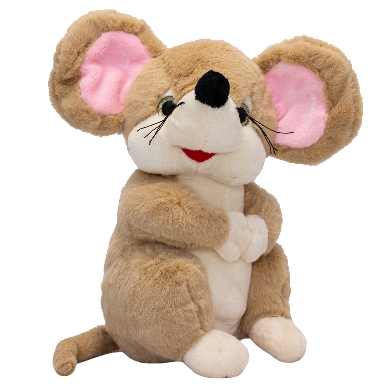 М'яка іграшка - мишка, 23 см, коричневий, штучне хутро (164611/2-1)
