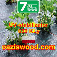 Агротканина 1,1 * 100м 70г/м² BRADAS плетена, чорна, щільна. Мульчування грунту на 7-10 років, фото 3