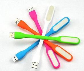 USB гнучка лампа 120Lm, пінковий корпус