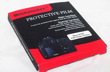Захист основного і допоміжного LCD екрана Backpacker для Nikon D500, D7100, D7200, D750, D5, D4S - скло