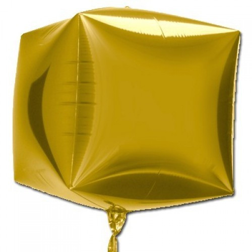 Куля фольгована фігурна "Куб Золото" Розмір: 29см*26см.