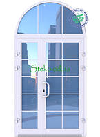 Двостулкова Аркові двері зі шпасами