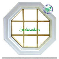 Чердачное окно восьмиугольник октагон со шпроссами