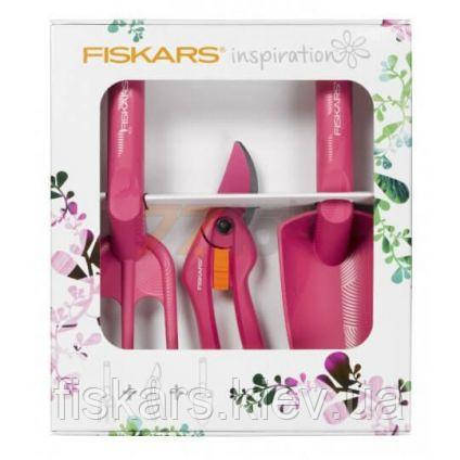 Подарунковий набір Fiskars Inspiration Ruby (совок+секатор+культиватор) 137140 (1003699)