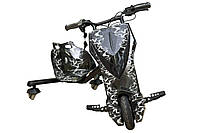 Трёхколёсный скутер для райдеров Дрифт-карт Windtech Drift Cart 8 Crazy Bug черная молния