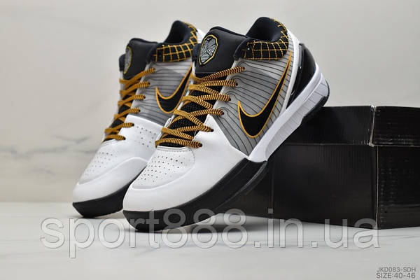 Nike Zoom Kobe IV 4 Protro WHITE/BLACK-DEL SOL мужские