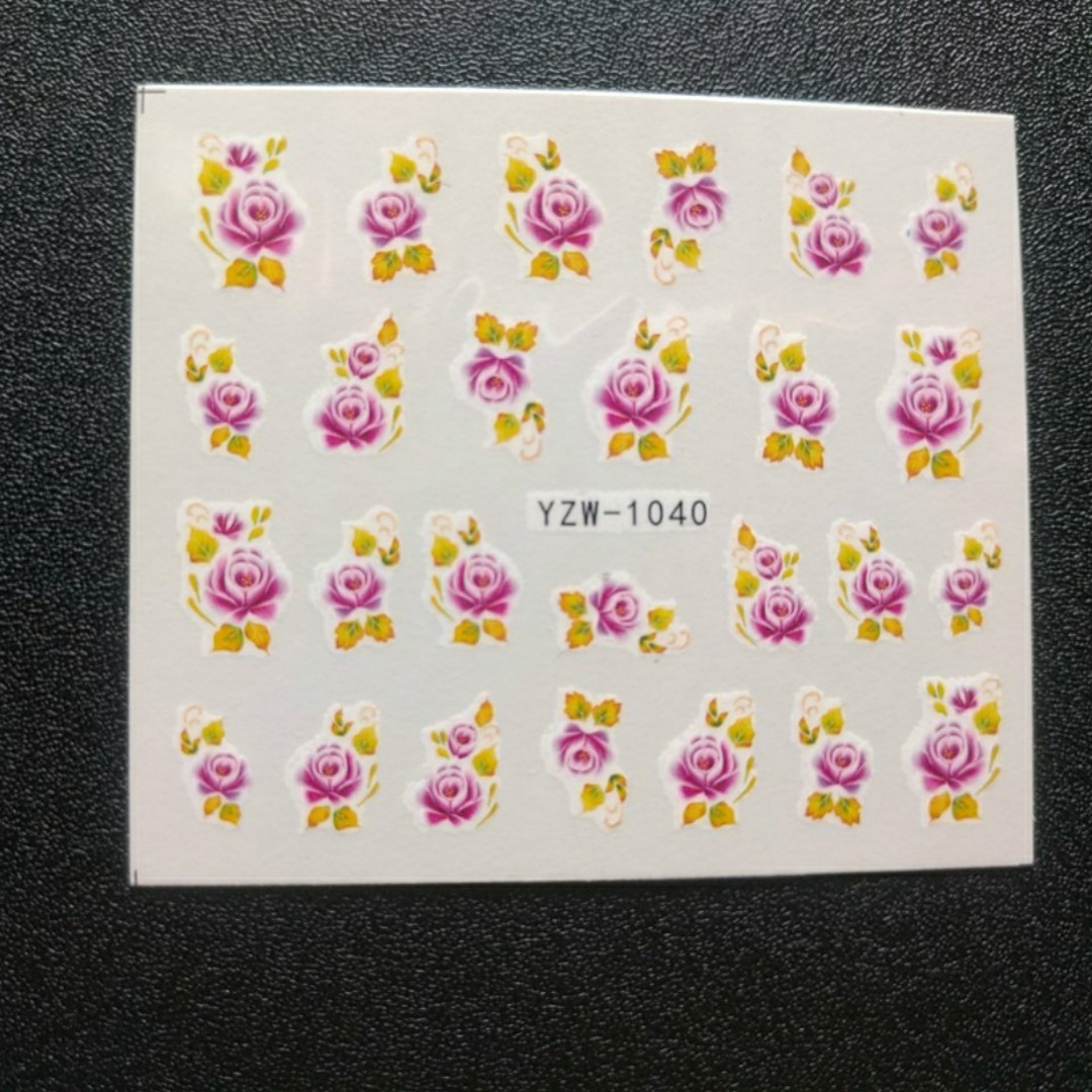 Наклейка на нігті, наклейка для нігтів, нігтьовий дизайн "квіти 20 шт. набір