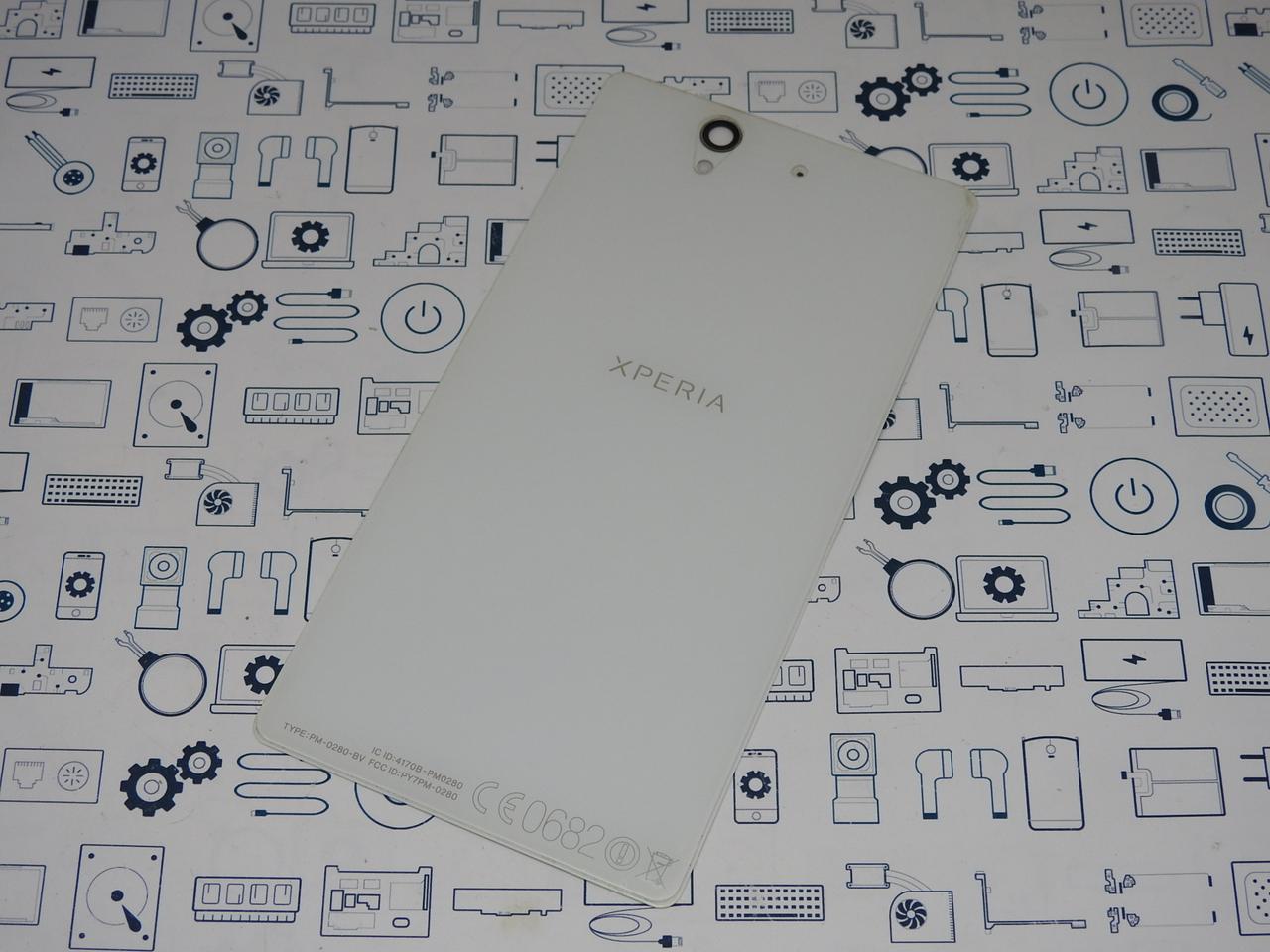 Із дефектом. задня кришка sony xperia z c6602 білий сервісний оригінал з розборки