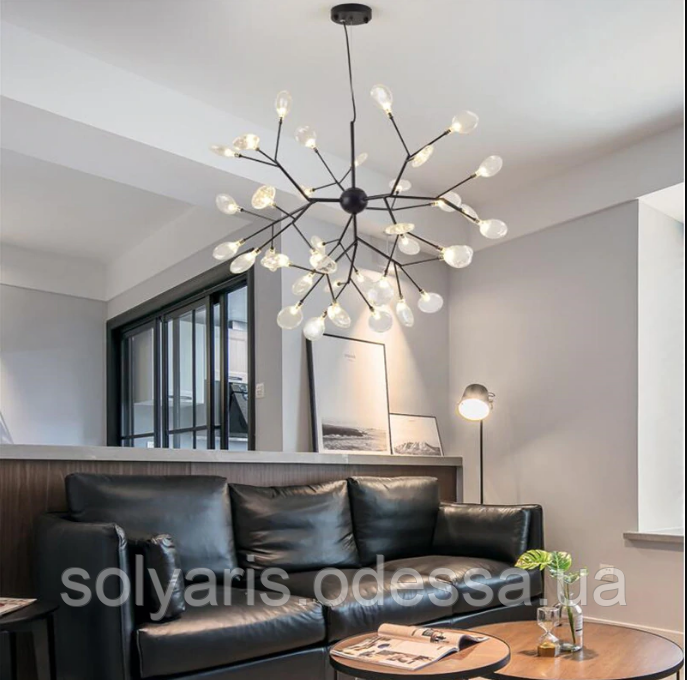 ЛЮСТРА LED PETALS BLACK дерево 887/27