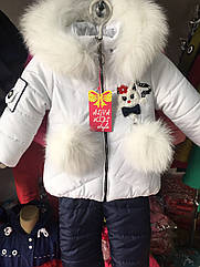 Дитячий зимовий комбінезон на дівчинку Киця Розмір — зріст 80 см