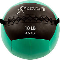 Мяч набивной, медбол для кроссфита ProSource Wall Ball Soft 4.5 кг (PS-2211-10lb-green), зеленый