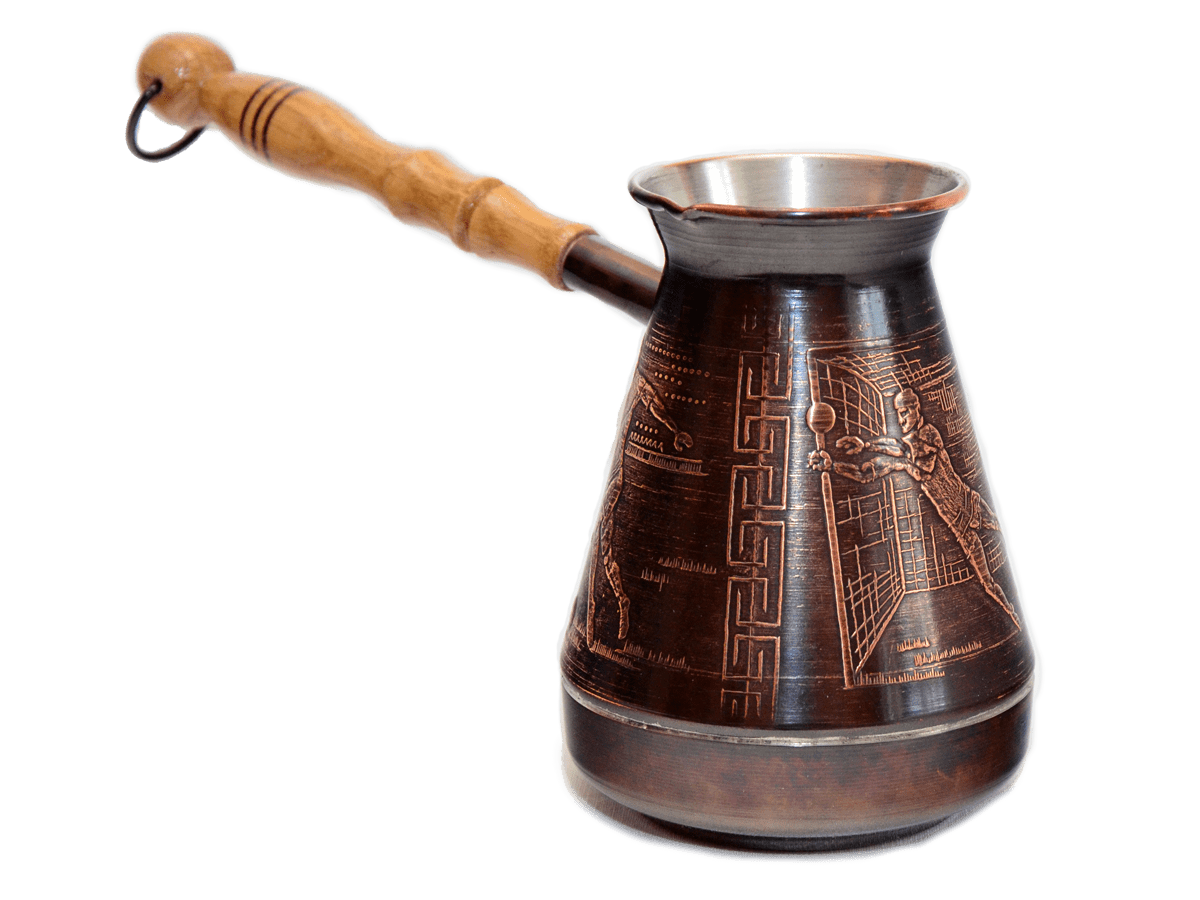 Турка для кави мідна - 500мл -"Футболіст", фото 1