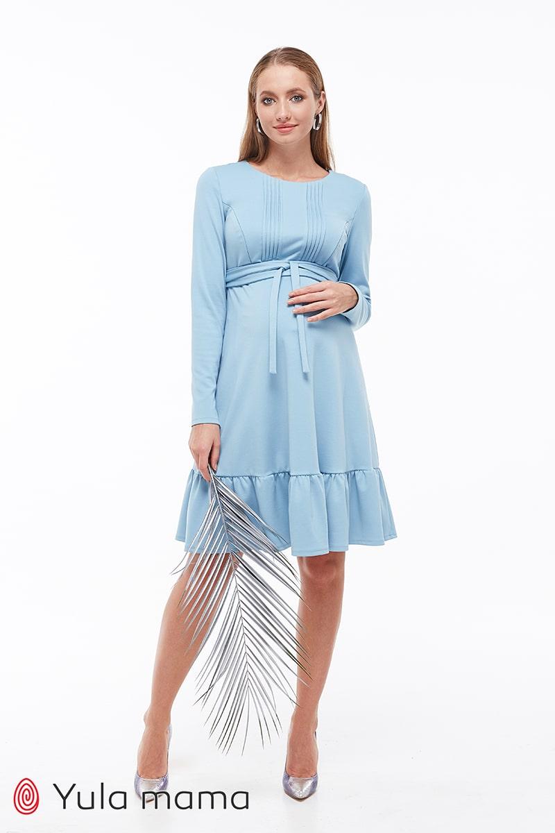 Вишукана сукня для вагітних та годування MICHELLE DR-39.091 блакитна, розмір 50