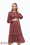 Сукня для вагітних і годування MONICE DR-39.061, бордовий меланж, фото 3