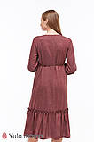 Сукня для вагітних і годування MONICE DR-39.061, бордовий меланж, фото 5