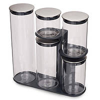 Набір ємностей для зберігання Joseph Joseph Podium 100 Glass Storage Container Set 6(5+1) предметів 95035