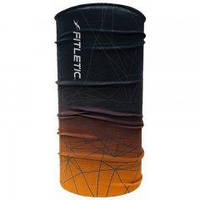 Шарф-труба для бега Fitletic Multi Scarf Headwear (FL-MSF-SPD03-navy/brown), черный\оранжевый
