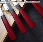 Брусок для рукоятки ножа Мікарта №95220 синт.тканина, червоний, 25х40х130 мм., фото 3