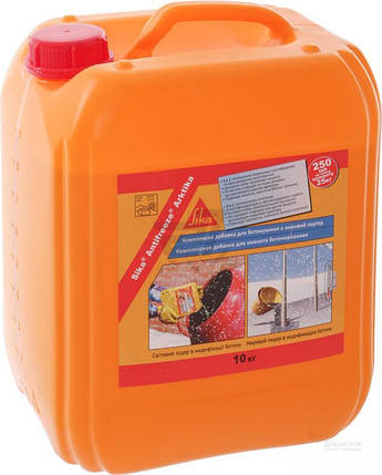 Пластифікатор і протиморозна домішка до бетону Sika Antifreeze Arktika 10 кг, фото 2
