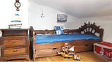 Ліжко одномісне дерев'яне в дитячу кімнату 80*190 см Бриз, фото 2