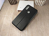 Чорна магнітна чохол-книжка для Xiaomi redmi 7 з візитницею, фото 2