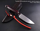 Накладки для рукоятки ножа Мікарта № 92040 Колір: чорно-бордові 6,2х80х130 мм, фото 3