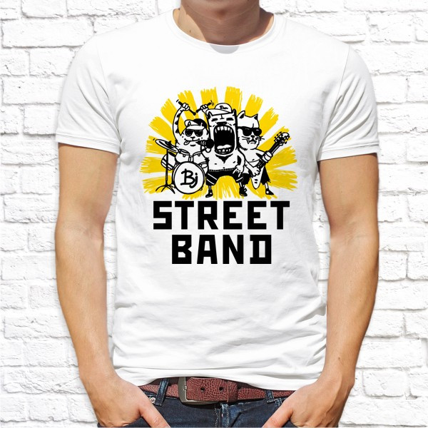 Чоловіча футболка з принтом Коти музиканти "Street band" Push IT