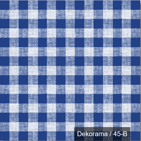 Скатертина - клейонка кухонна відрізна клітка синя, фото 1