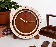 Ідеально круглий годинник Годинник кленово яблучний Годинник із золотими стрілками Кварцовий годинник Діаметр 150 мм
