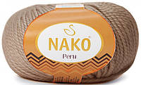 Пряжа Nako Peru 257 кава з молоком (нитки для в'язання Нако Перу) 25% альпака, 25% вовна, 50% акрил