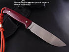 Накладки Мікарта для рукоятки ножа № 92161 Колір:бордовий з ткан. текс 8,2х80х130 мм, фото 4