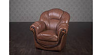 Кожаное мягкое кресло, в классическом стиле "Мальта", под заказ. Классическое кресло в коже от фабрики