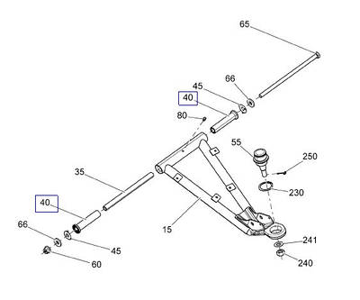 Втулка переднього важеля Commander 706201061/706202445