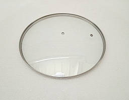 Кришка скляна з нержавіючим обідком 28 см VT6-13102