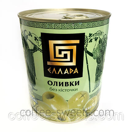 Оливки без кісточки "Еллада" (colossal калібр 121-140) 850гр, фото 2