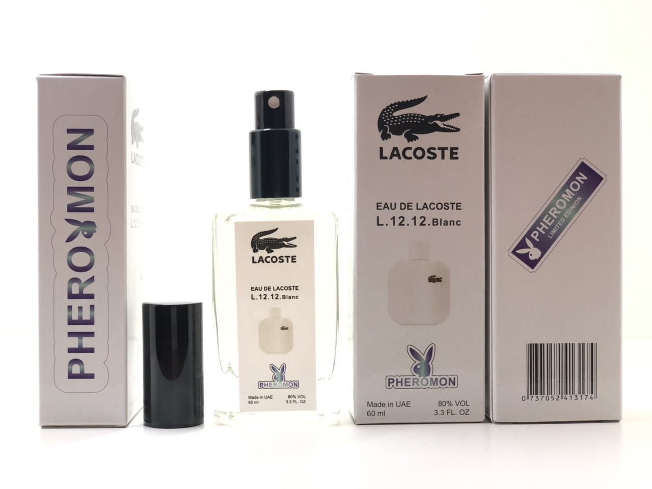 Чоловічий аромат Lacoste L. 12.12 Blanc (Лакоста Бланк) з феромоном 60 мл