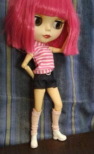 Костюм шорти та майка для ляльки Барбі, шарнірної ляльки