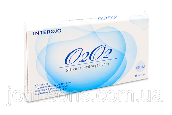 Контактні лінзи на місяць О2О2  уп (6 шт), Лінзи контактні, Контактні лінзи Interojo О2О2, фото 1