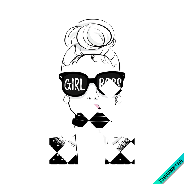 Наклейки на спідниці термо Girl Boss [Свій розмір і матеріали в асортименті]