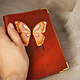 Обкладинка на паспорт шкіряна "Батерфляй", фото 2