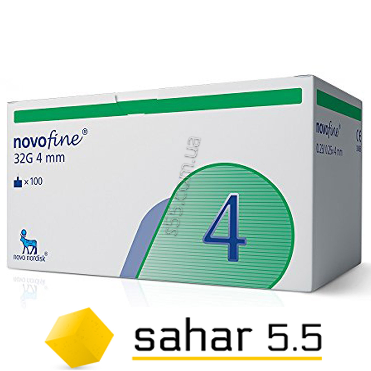 Голки інсулінові Новофайн 4мм, 100шт. - Novofine 4mm 32G