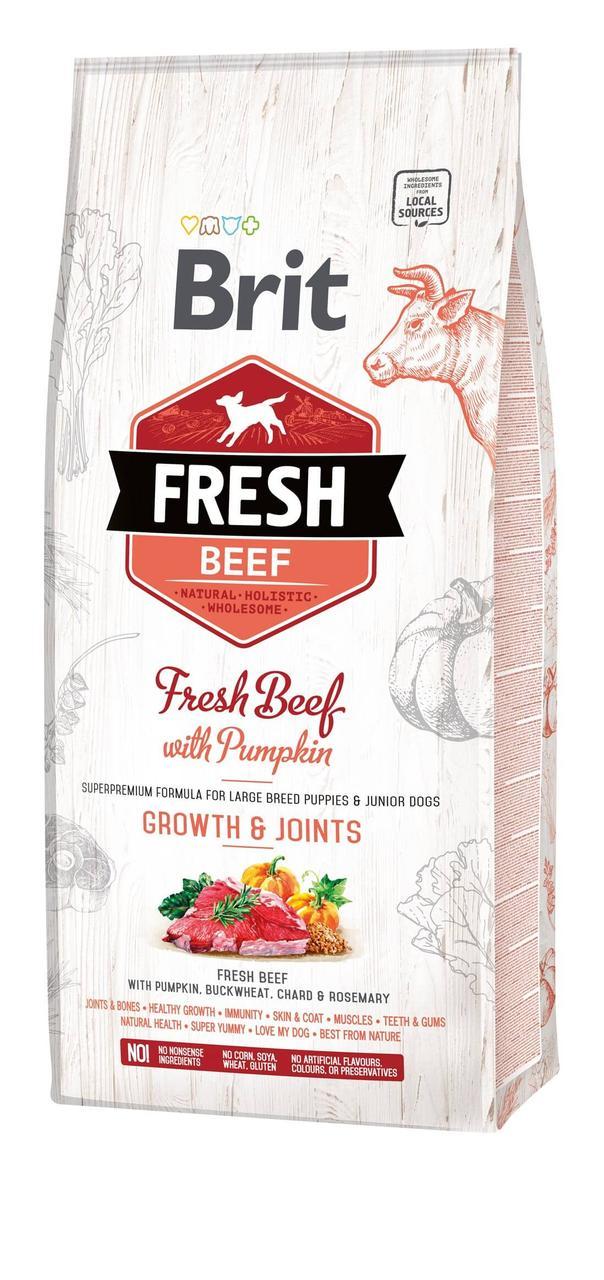 Сухий корм Brit Fresh Puppy Large Beef Pumpkin для цуценят великих порід 12кг