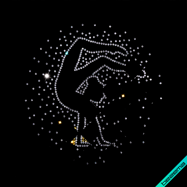 Термоперевод на гіпюр Гімнастка з м'ячем ss6-кристал,ss10-золото,