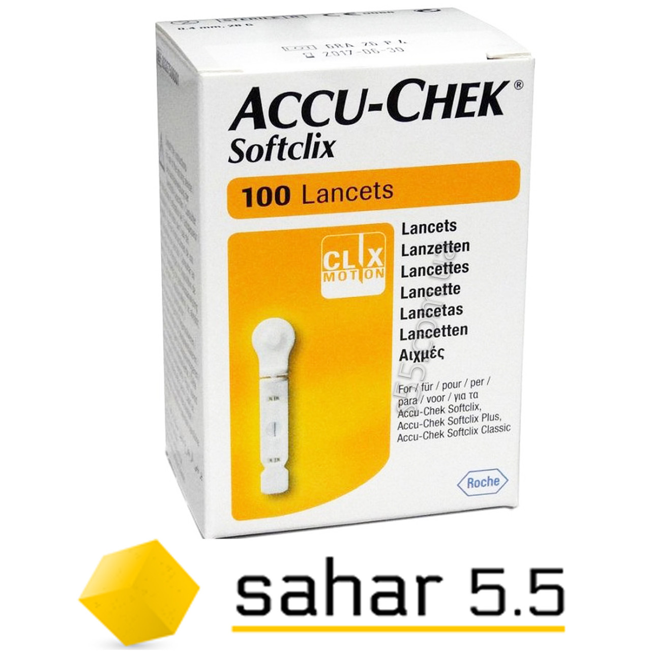 Ланцети Акку Чек Софтклікс (Acce-Chek Softclix) 100шт. для глюкометрів Акку-Чек Актив і Перформа