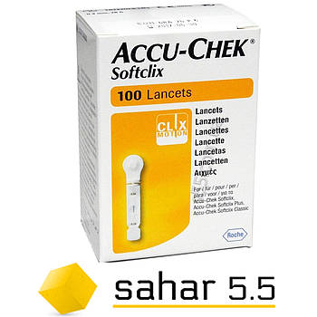 Ланцети Акку Чек Софтклікс (Acce-Chek Softclix) 100шт. для глюкометрів Акку-Чек Актив і Перформа