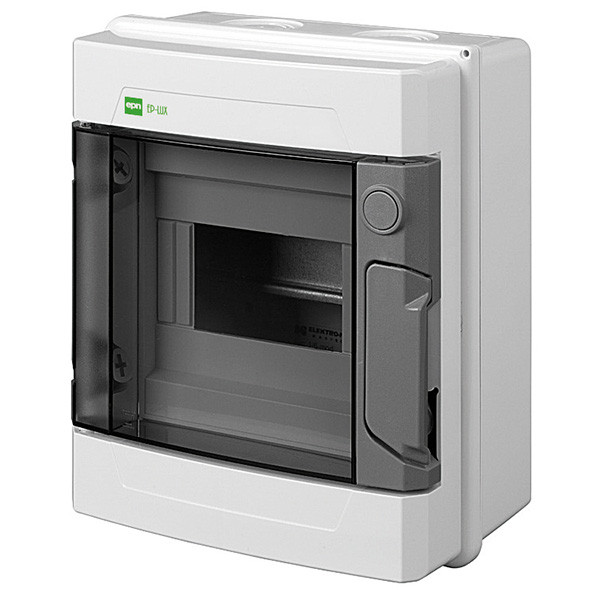 Накладний розподільний щит EP-LUX Plus, IP65 6 модулів (PE+N), фото 1