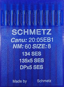 Голки Schmetz DPx5, SES №60 для промислових швейних машин
