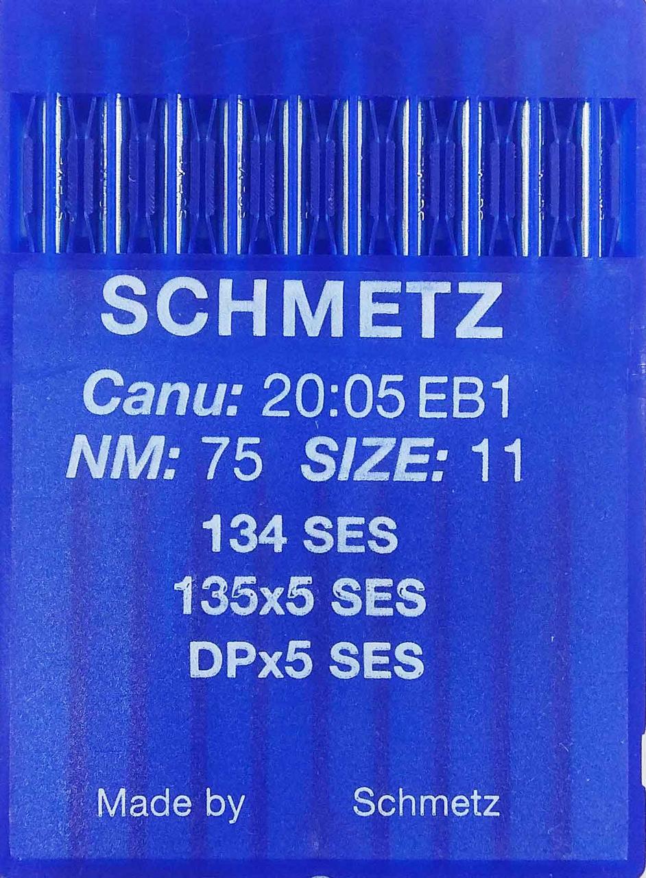 Голки Schmetz DPx5, SES №75 для промислових швейних машин