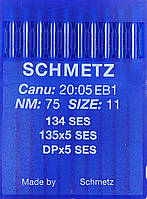 Иглы Schmetz DPx5, SES №75 для промышленных швейных машин